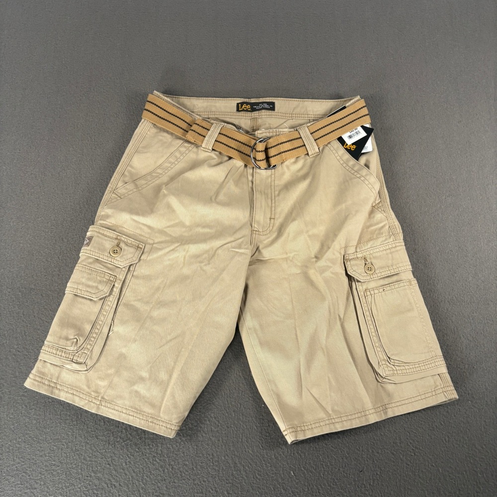 Lee Dungarees Cargo Shorts Mens Size 32 Buff Tan Utility Belted 102183322